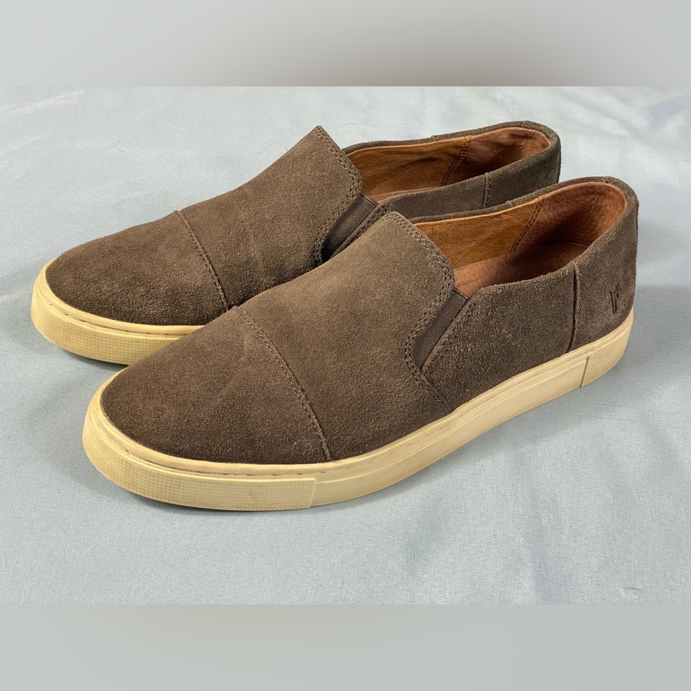Frye Gemma Cap Brown Suede slip on shoes size 7.5 M
